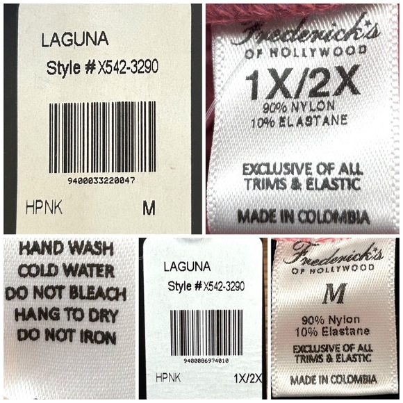 NWT Frederick's of Hollywood Laguna Hot Pink One Shoulder, Sizes M & 1X/2X - Picture 6 of 8